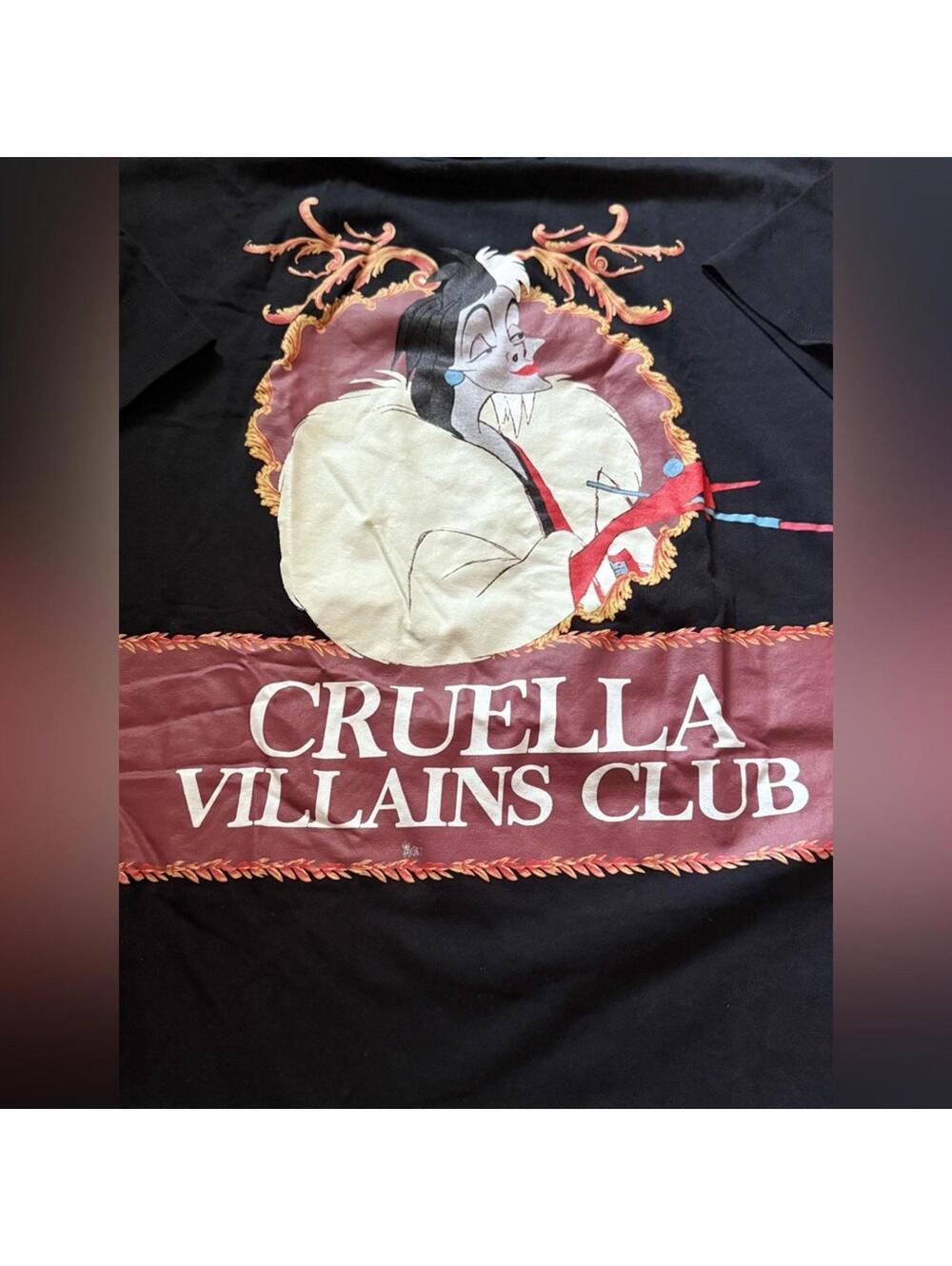 Zara x Disney Villians Cruella Villians Club short sleeve T-shirt  M - Picture 8 of 10